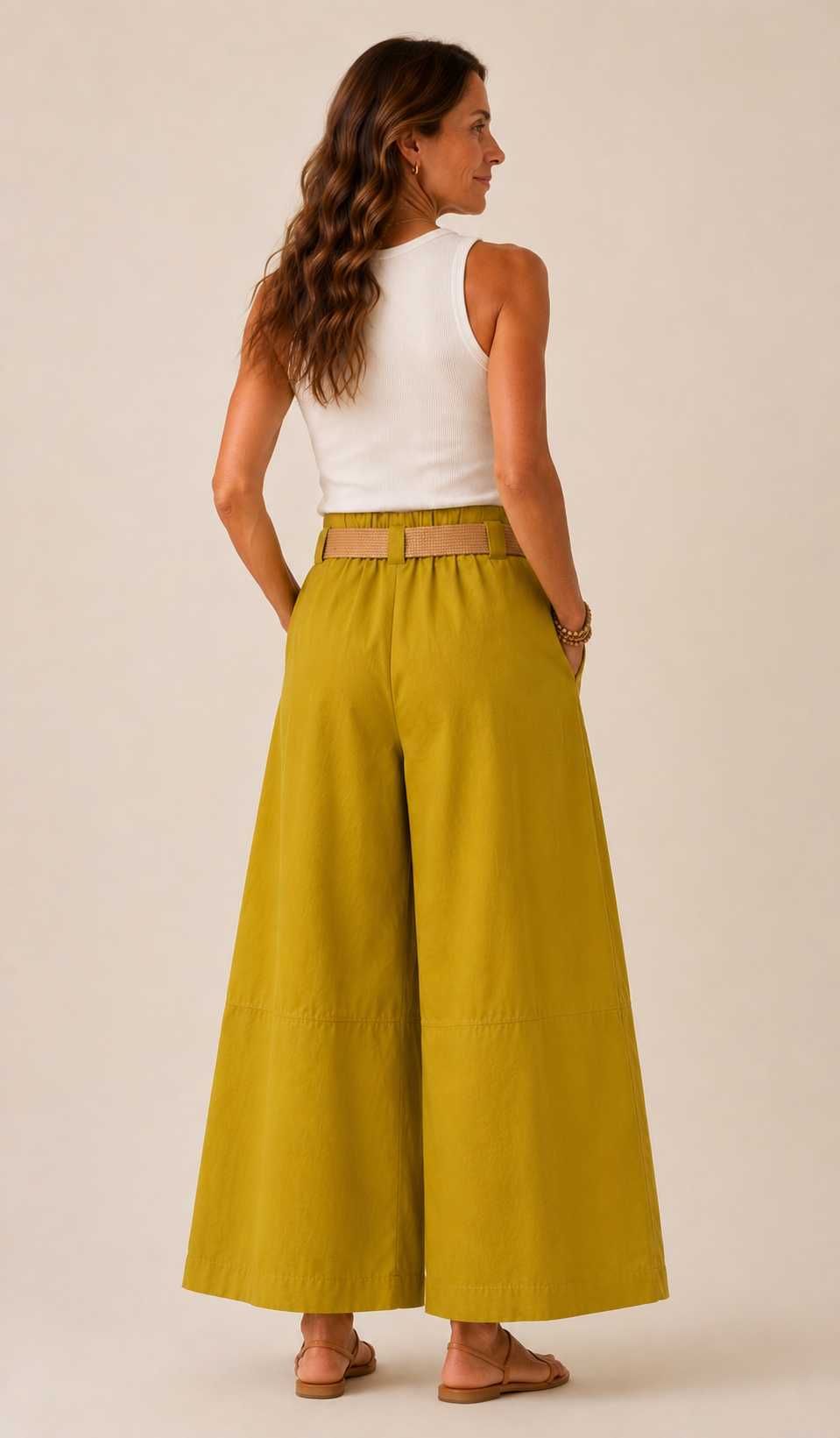 Erica Belted Culottes Ochre