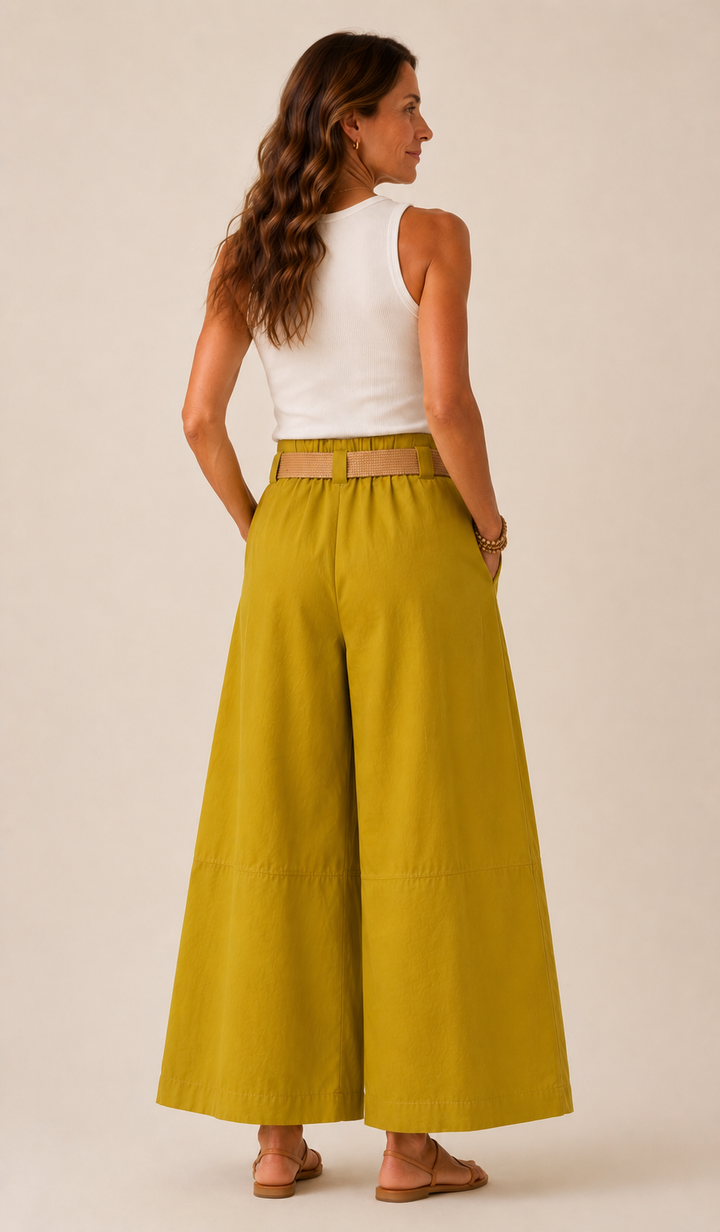 Erica Belted Culottes Ochre