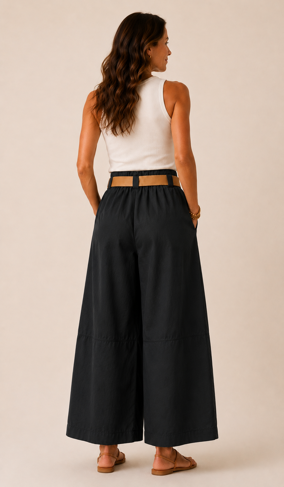 Erica Belted Culottes Black