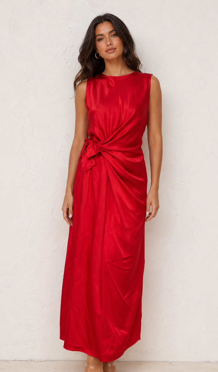 Evelina Side Tie Dress Scarlett
