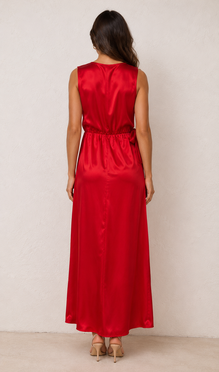 Evelina Side Tie Dress Scarlett