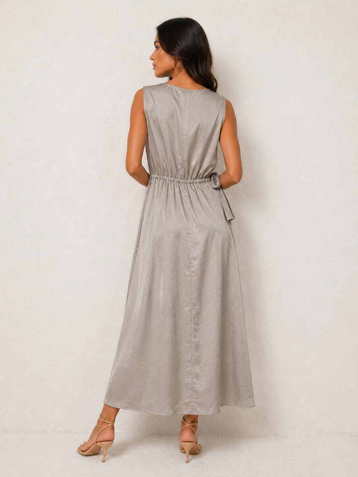 Evelina Side Tie Dress Champagne