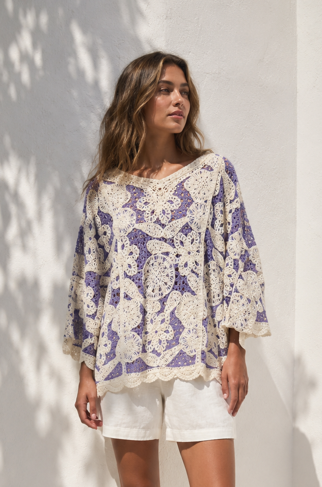 Marissa Crochet Top Lilac