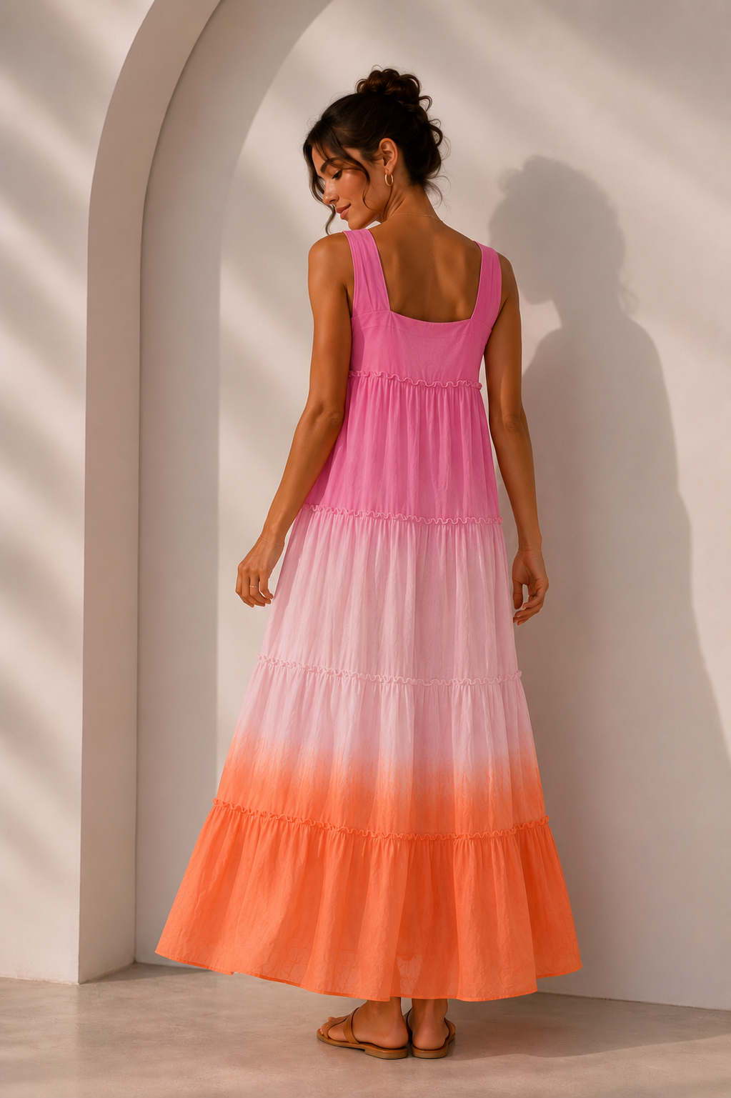 Tantri Tie Dye Dress Fuchsia