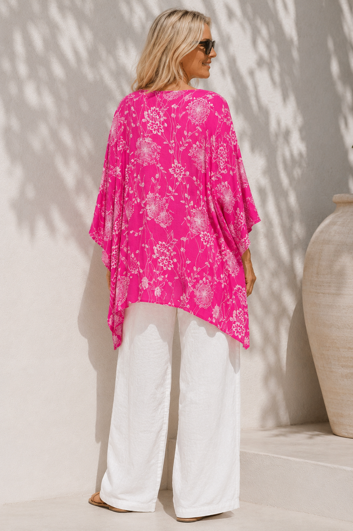 Dandelion Pocket Tunic Fuchsia