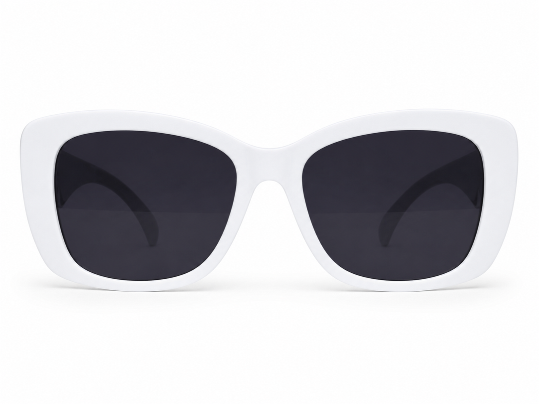 Koko Bold Sunglasses White