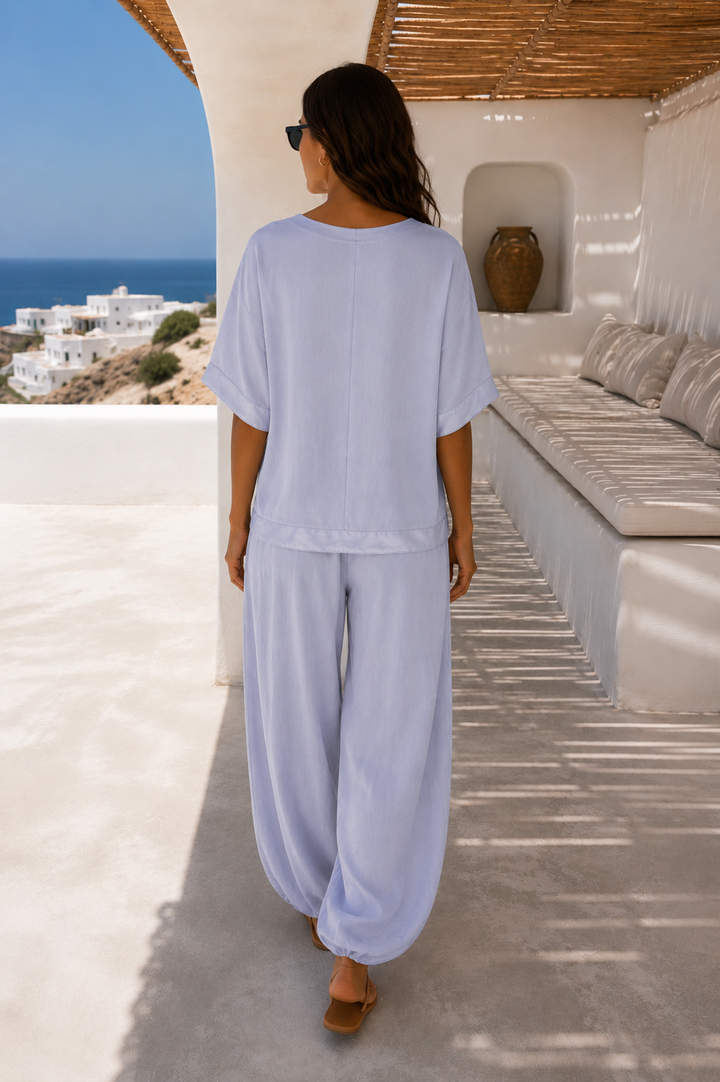 Martina Satin Edge Co-Ord Silver