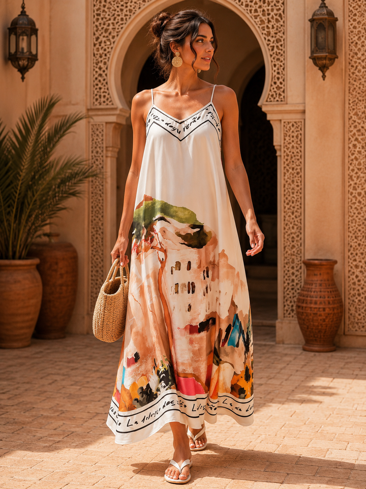 Tranquil Tuscan Maxi Dress Cream