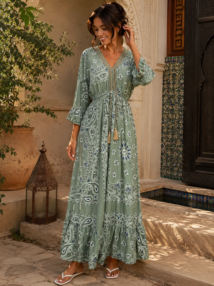 Carmella Bandana Dress Sage