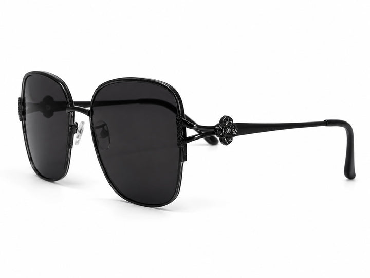 Embellished Clover Sunglasses Black/Black