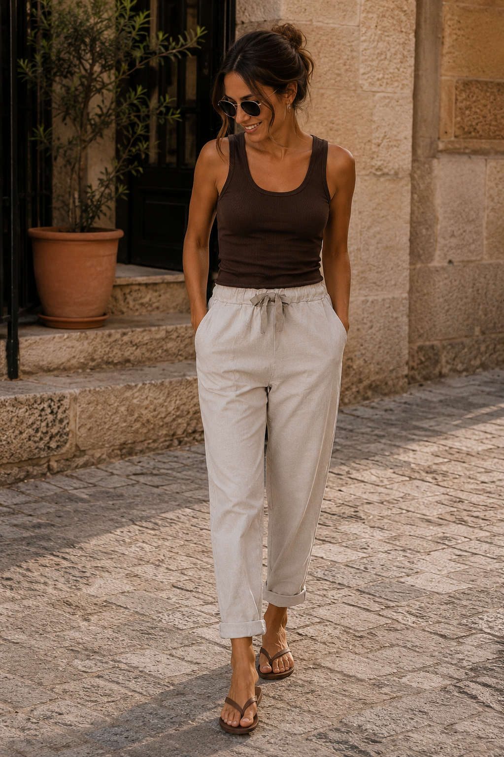 Mocha Plain Magic Pants