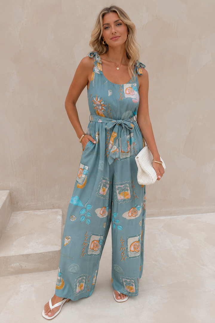 Lestari Vacation Jumpsuit Sage