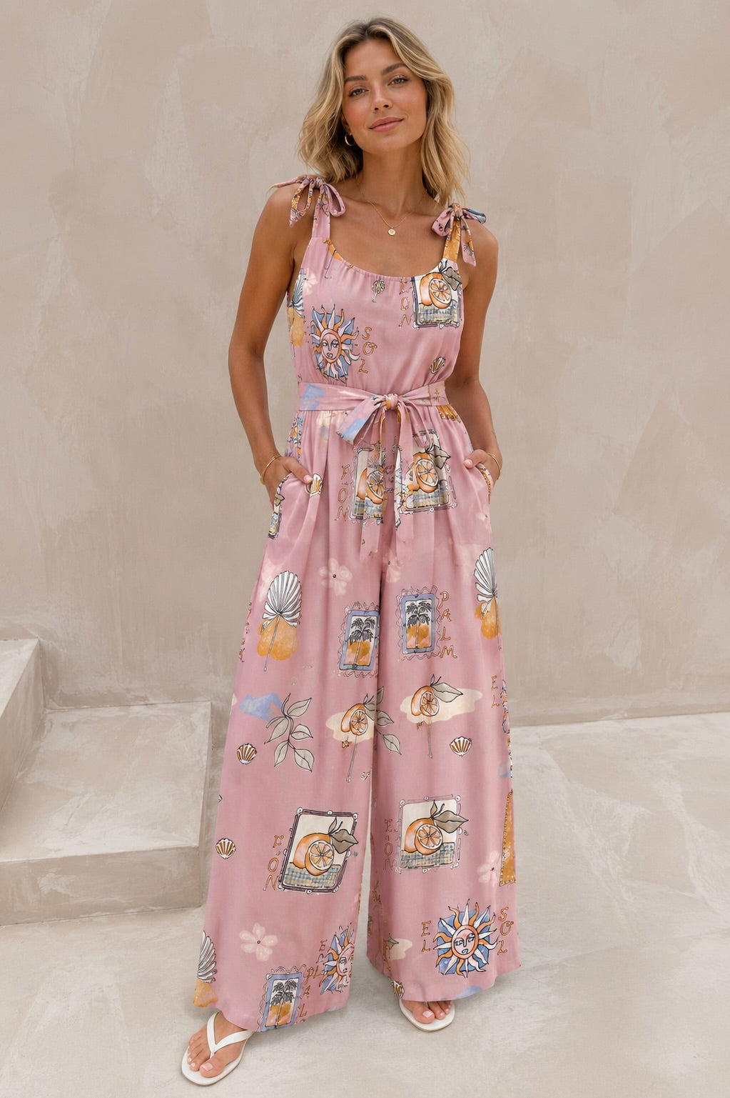 Lestari Vacation Jumpsuit Pink