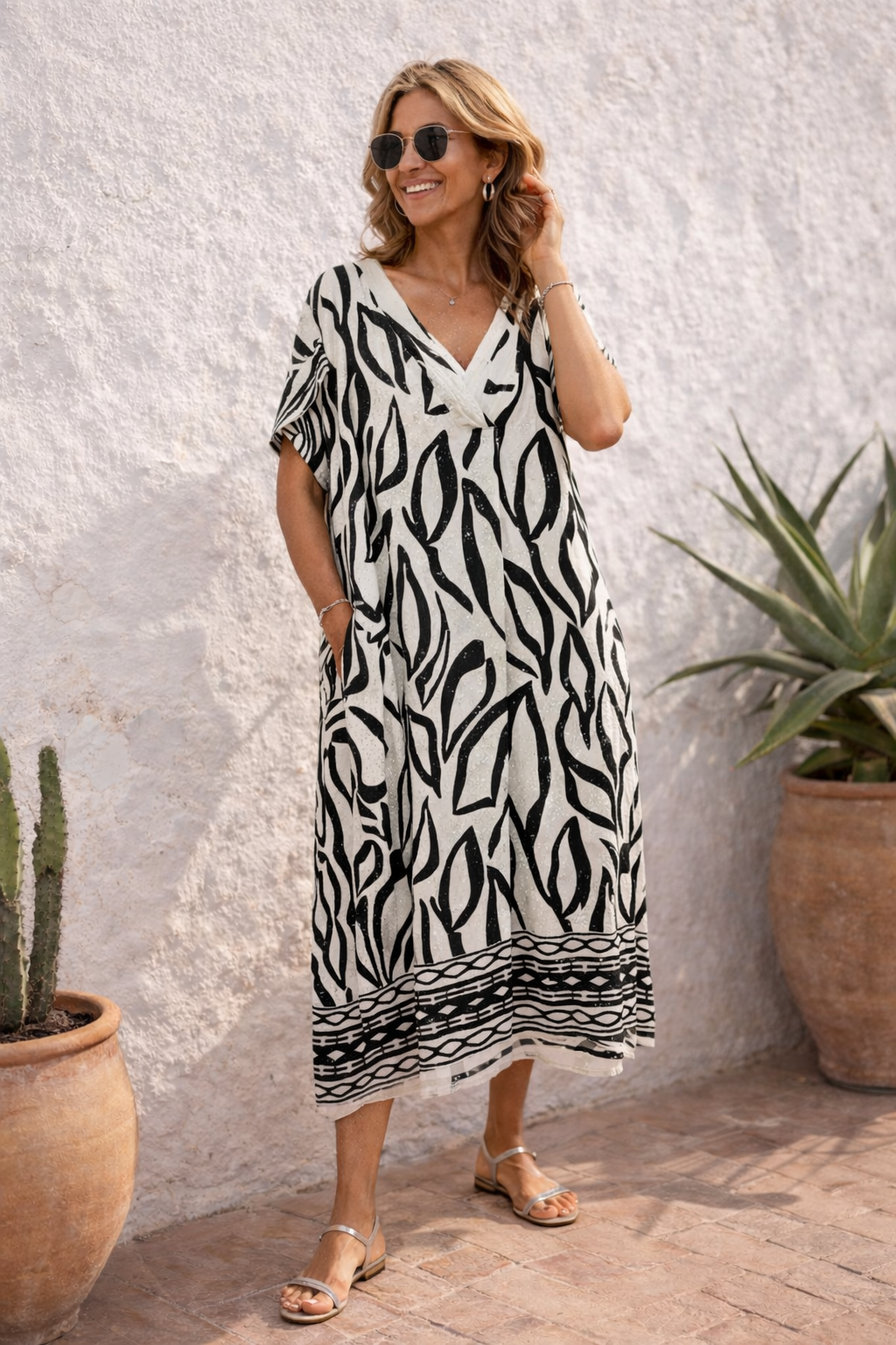 Nakota Shine Tribal Dress Black