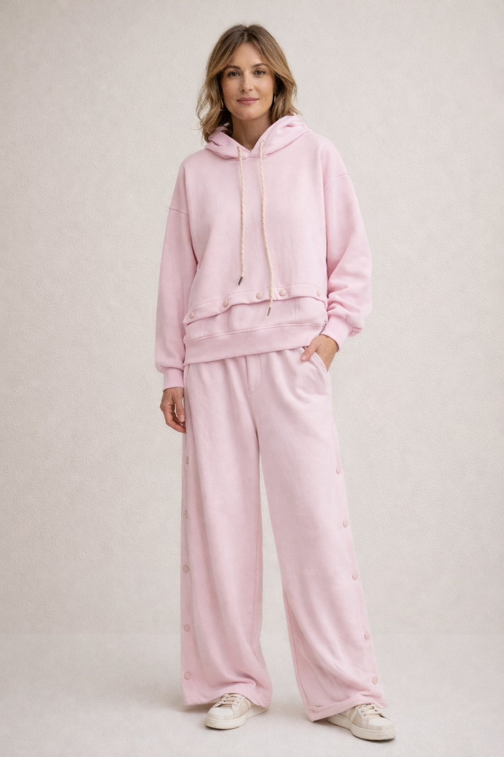Pippa Button Tracksuit Pink