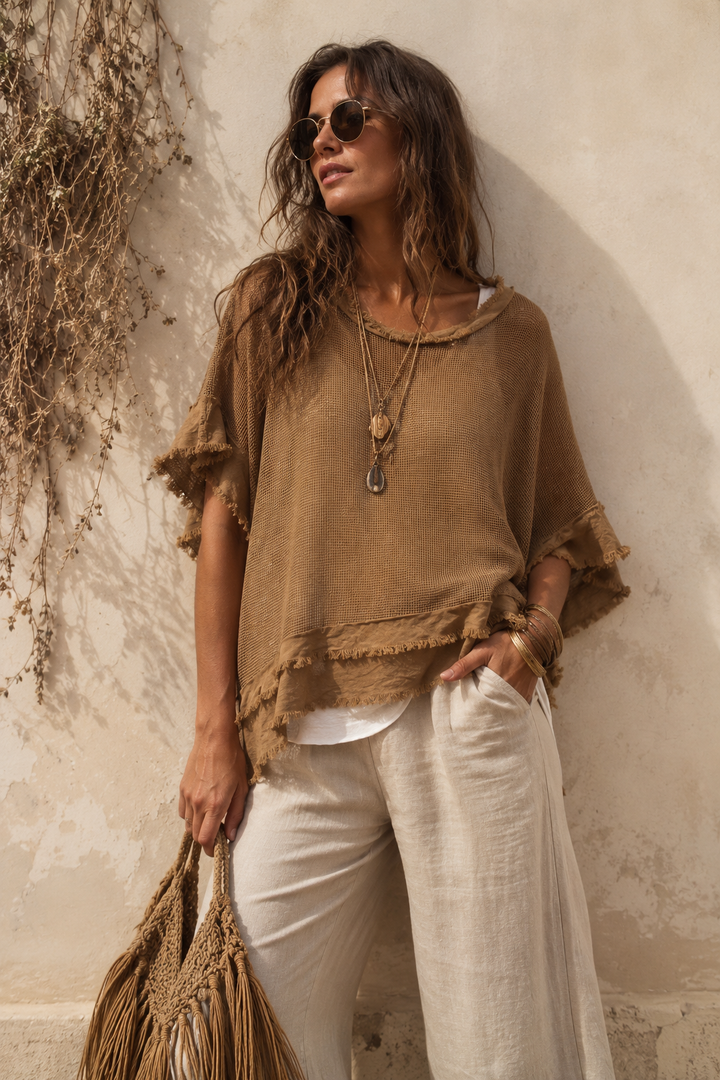 Rosalba 2 Piece Top Set Camel