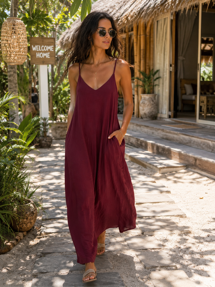 Estelle Maxi Dress Burgundy