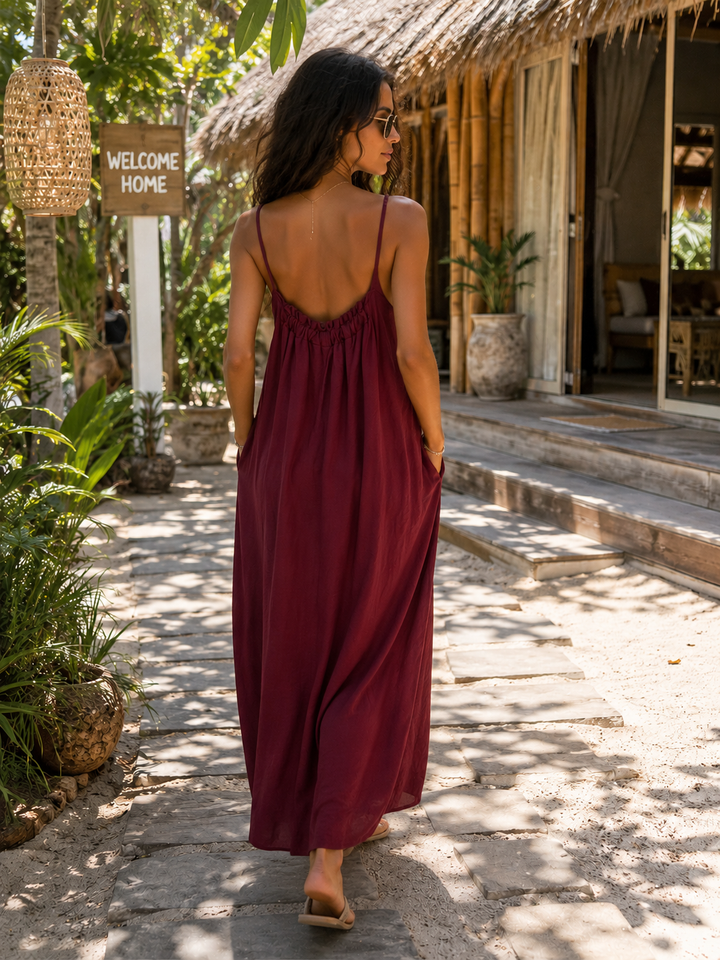 Estelle Maxi Dress Burgundy