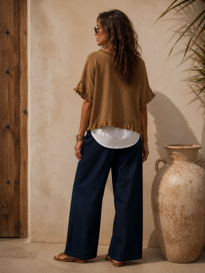 Roxie Belted Trousers Indigo