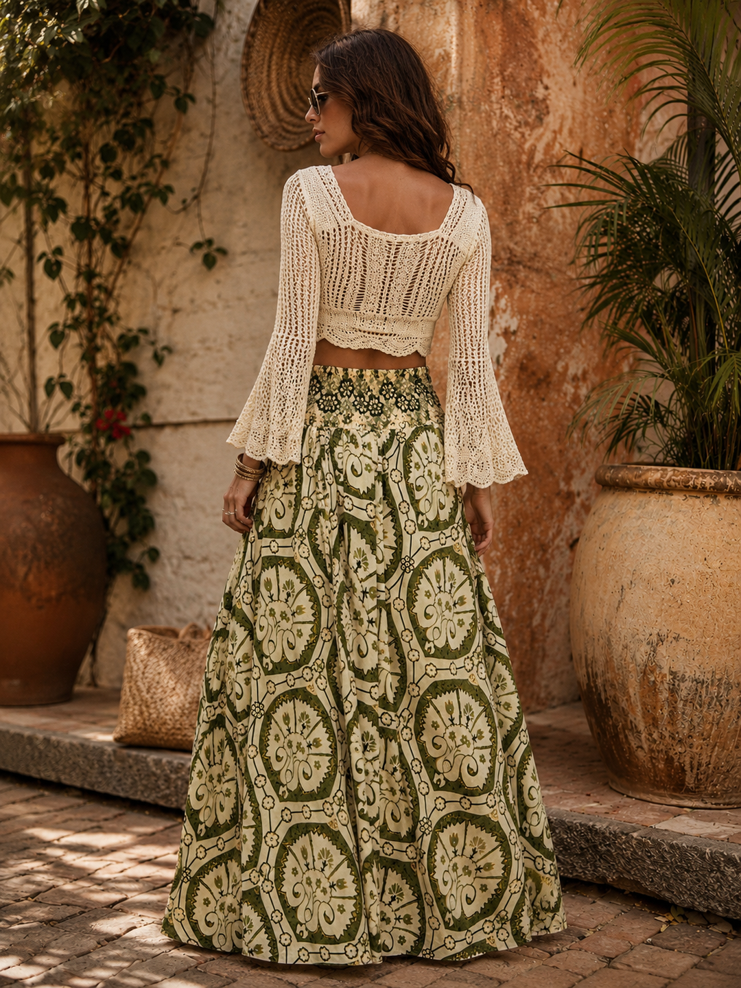Santa Cruz Palazzo Trousers Olive