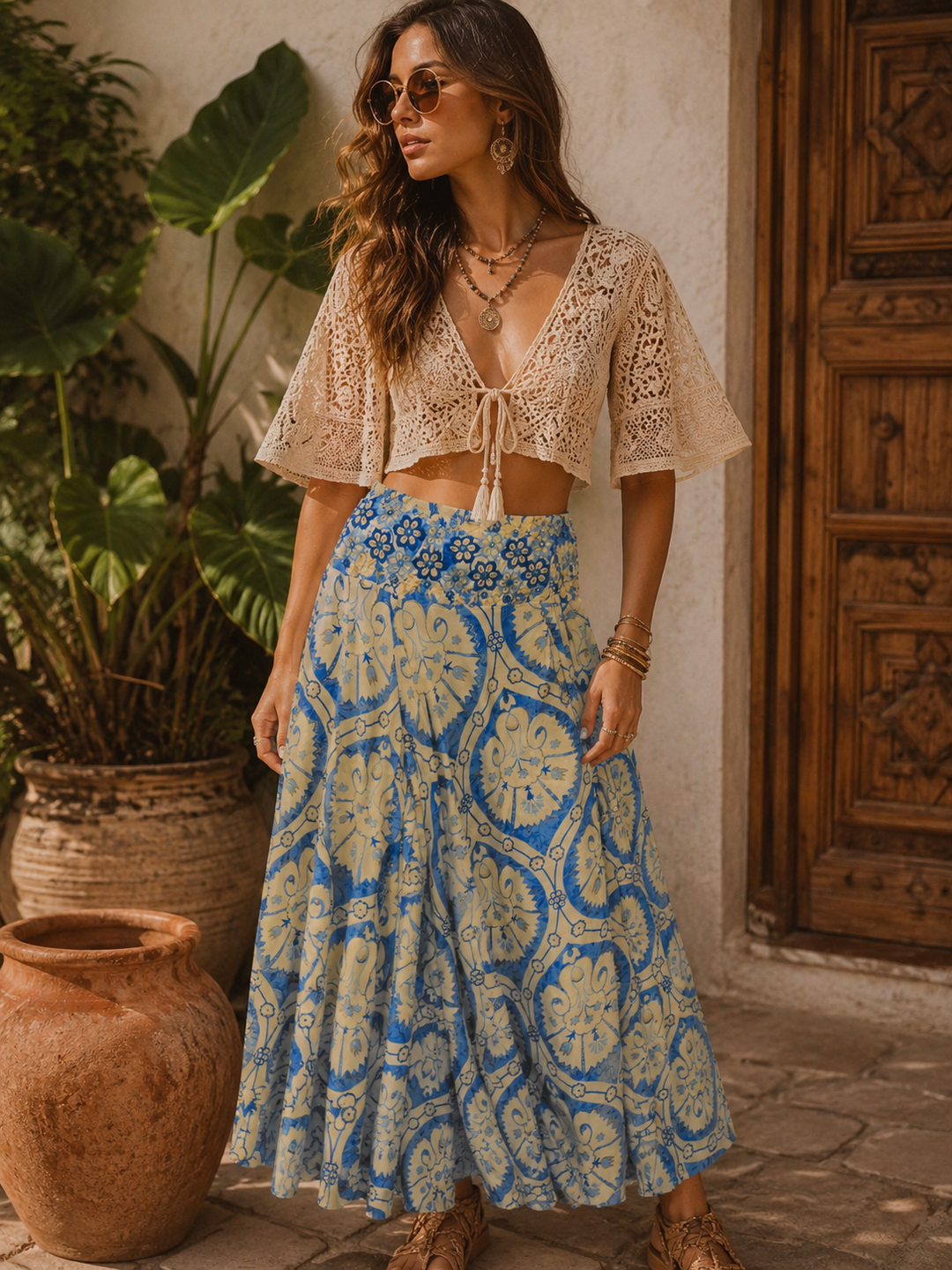 Santa Cruz Palazzo Trousers Blue