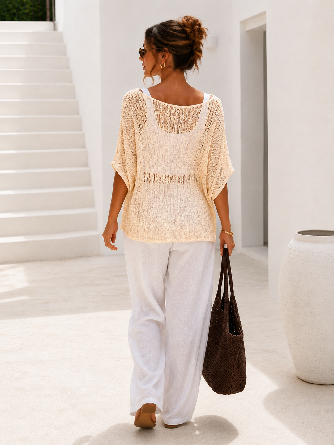 Sabrina Mesh Top Cream