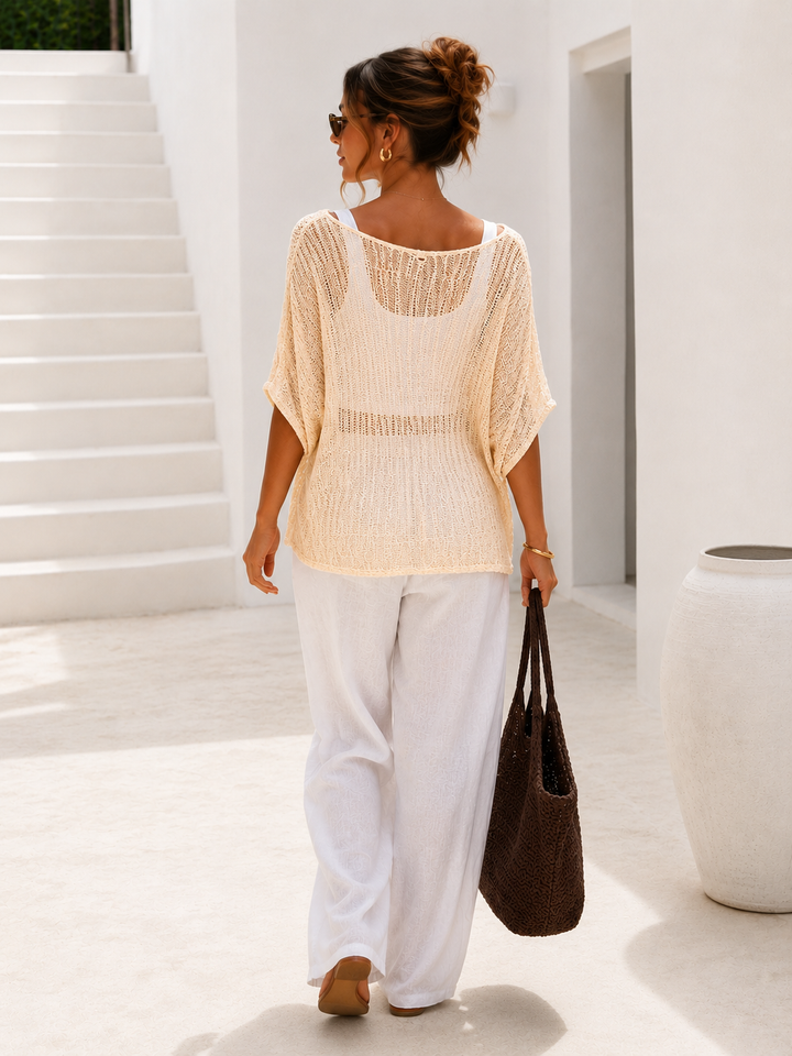 Sabrina Mesh Top Cream