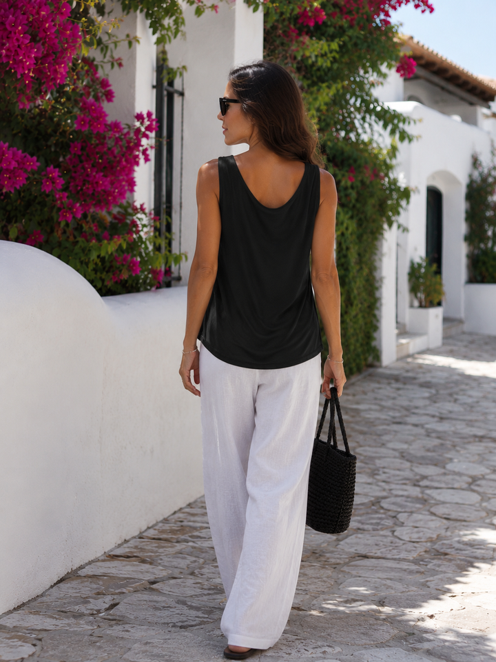 Natalina Cowl Top Black