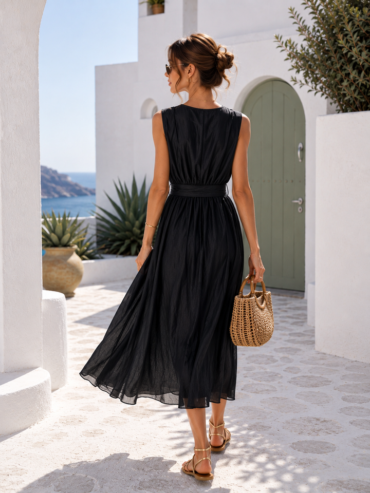 Cosetta Tie Dress Black