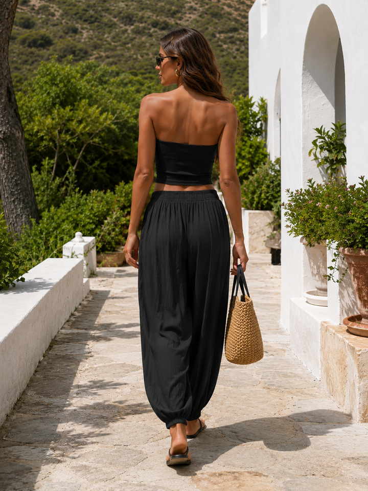 Vittoria Silky Balloon Trousers Black