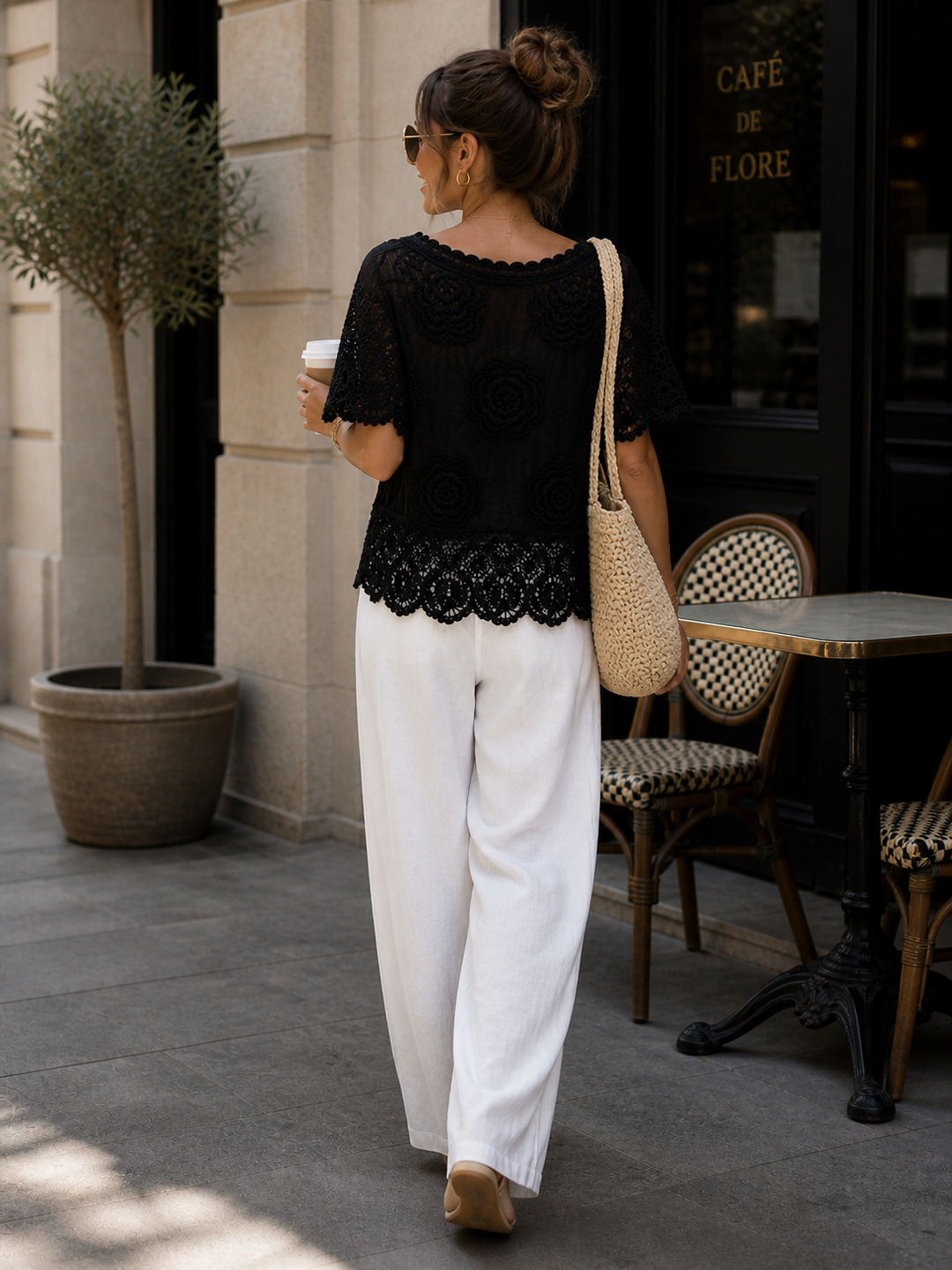 Camille Crochet Top Black