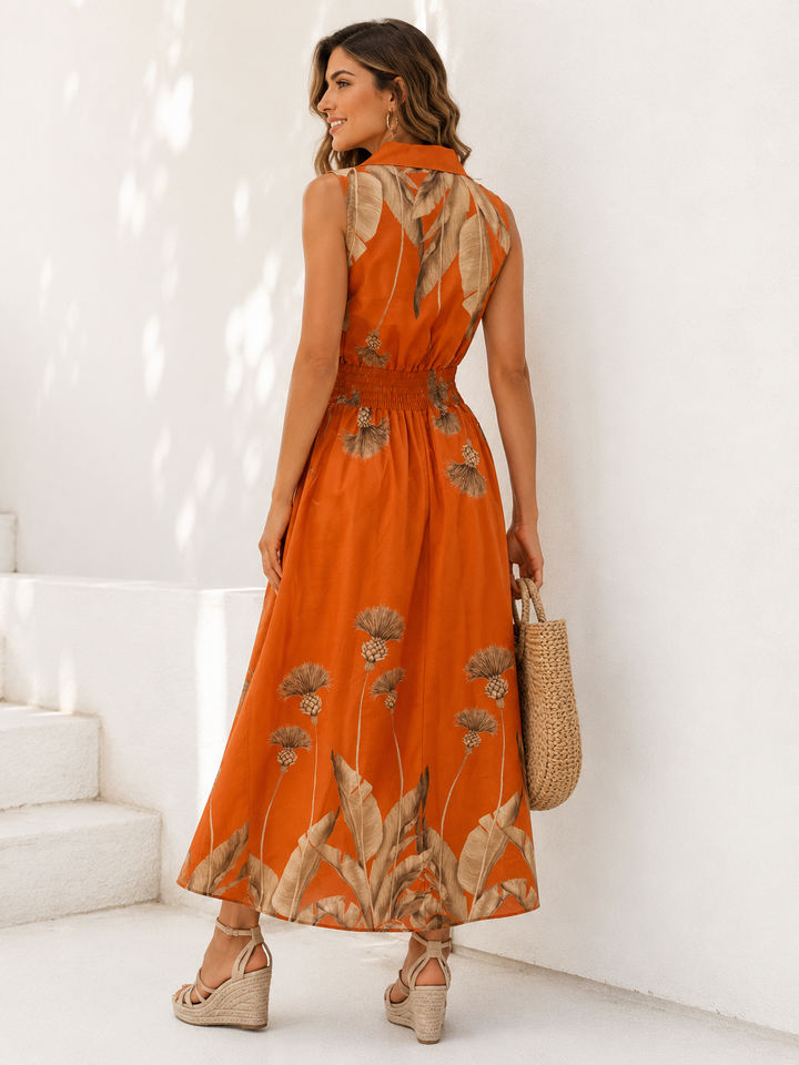 Alani Tropical Dress Cinnamon