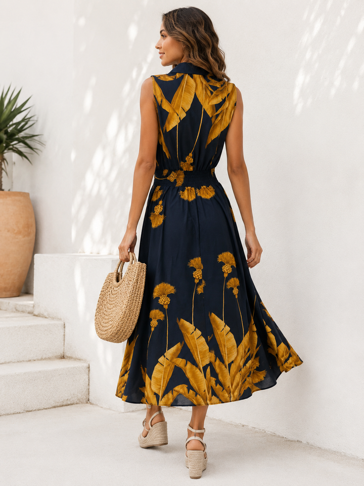 Alani Tropical Dress Navy