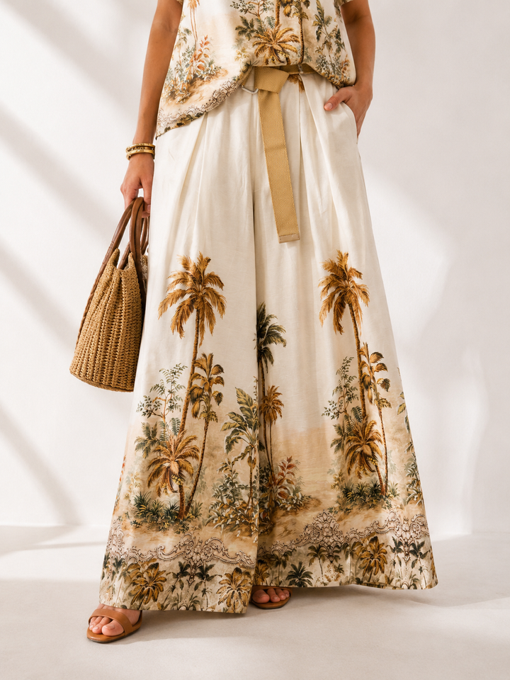 Kalinda Tropical Palm Trousers
