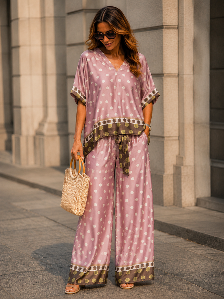 Harriet Polka Dot Trousers Pink