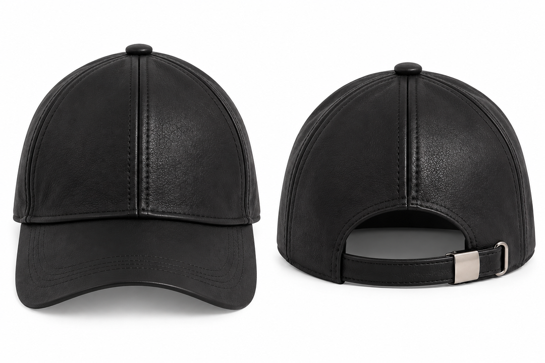 Britney Faux Leather Cap Black