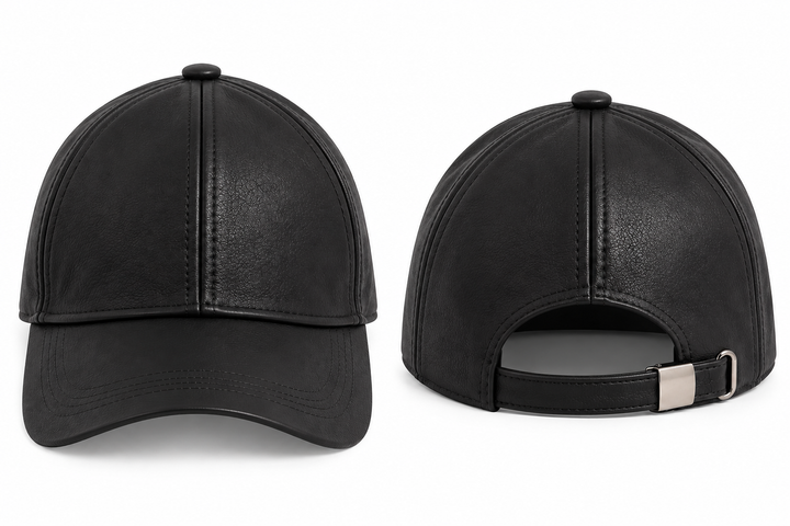 Britney Faux Leather Cap Black