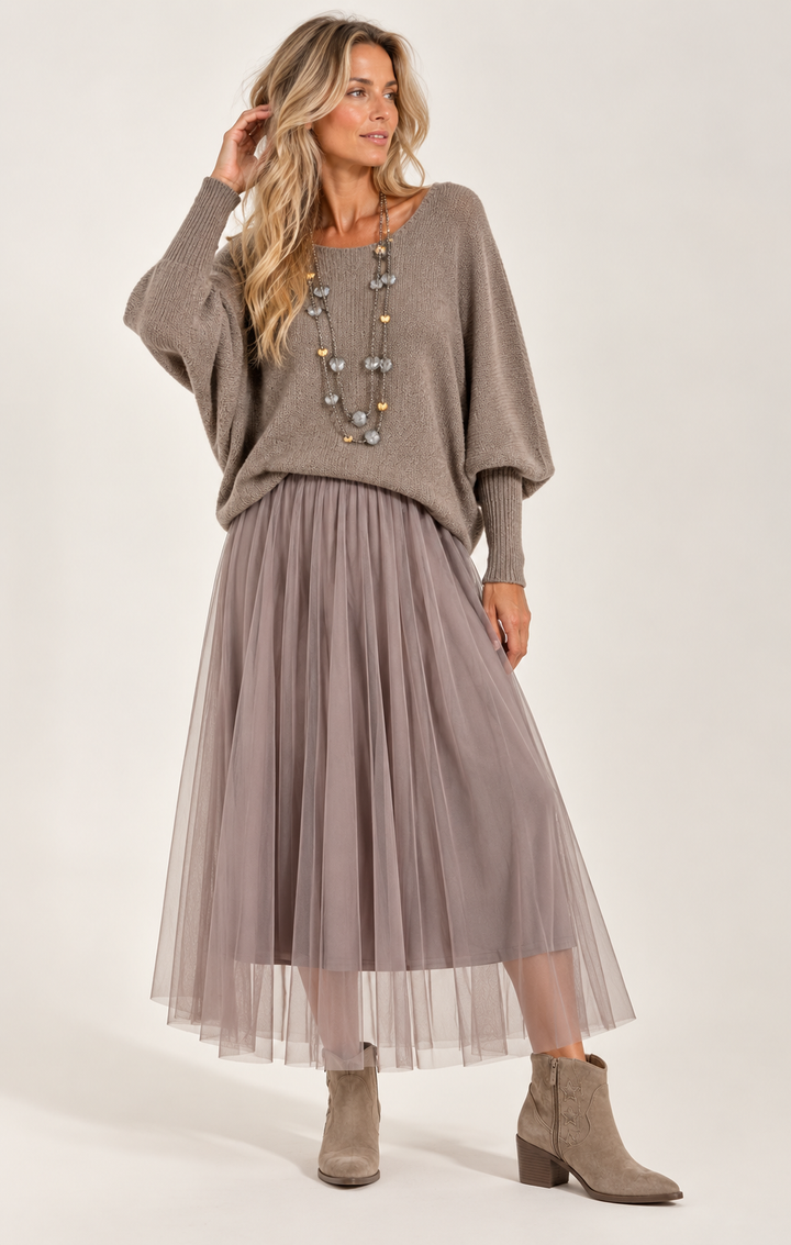 Levana Dress & Jumper Set Mocha
