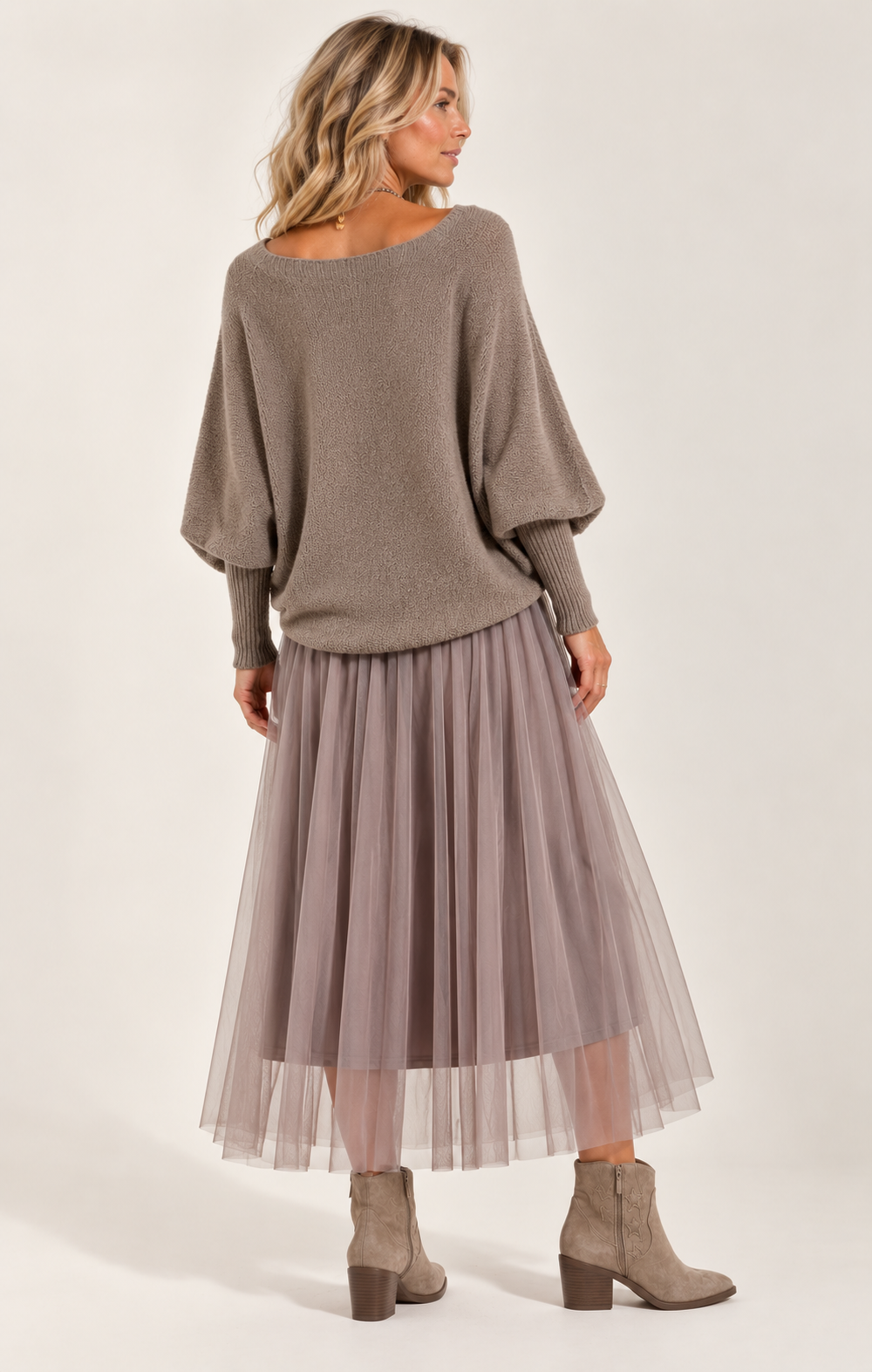 Levana Dress & Jumper Set Mocha