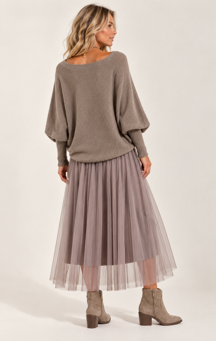 Levana Dress & Jumper Set Mocha