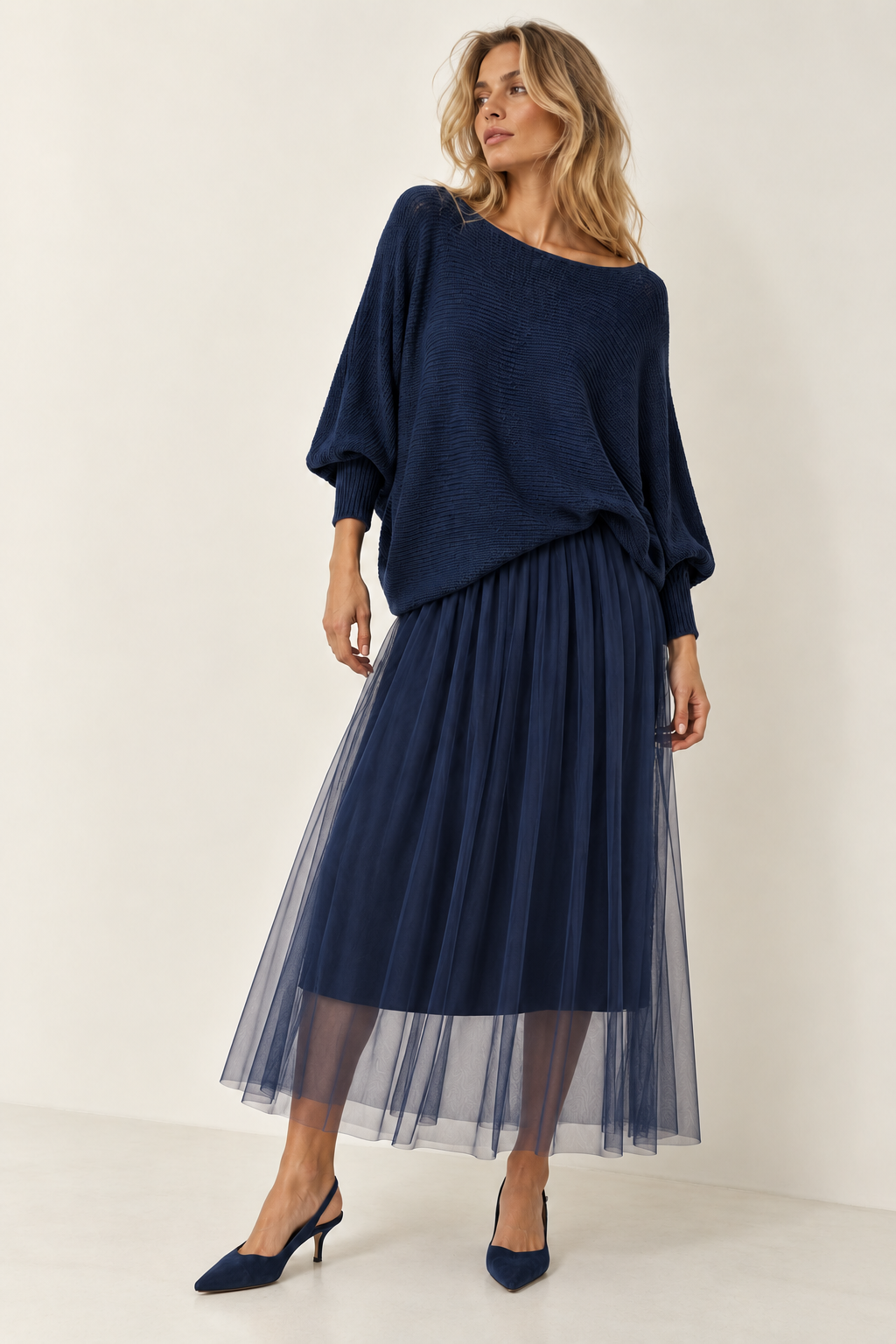 Levana Dress & Jumper Set Navy
