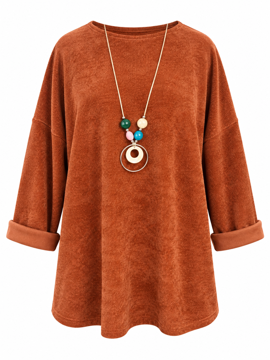 Camila Chenille Top Rust