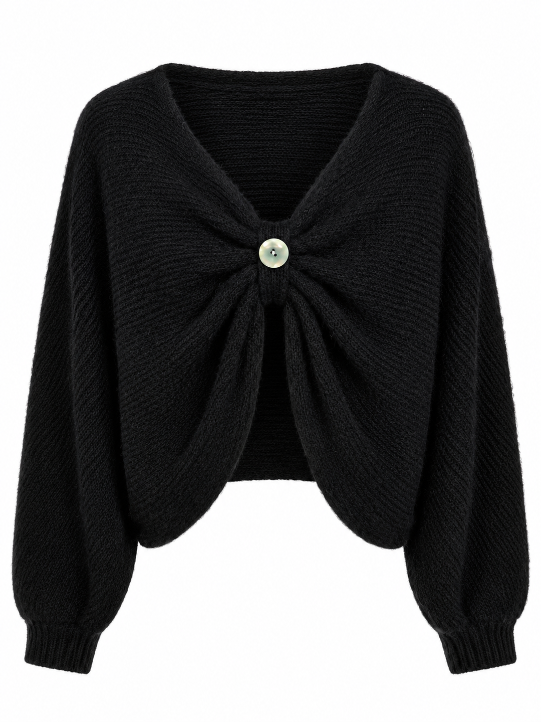 Frankie Button Layering Top Black