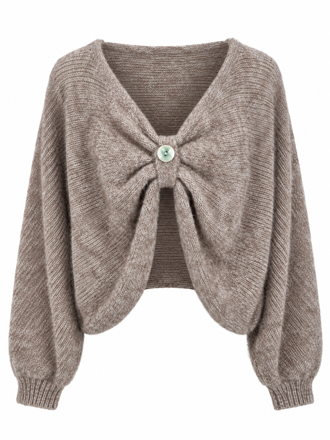 Frankie Button Layering Top Mocha