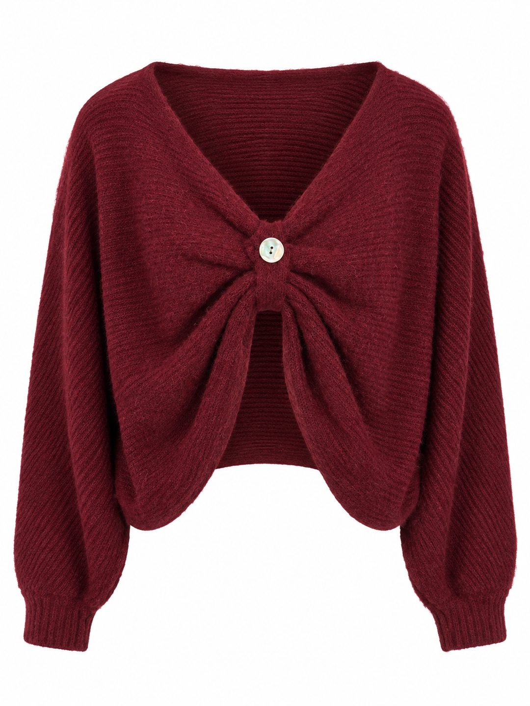 Frankie Button Layering Top Burgundy