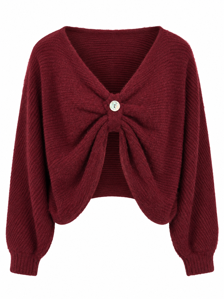 Frankie Button Layering Top Burgundy