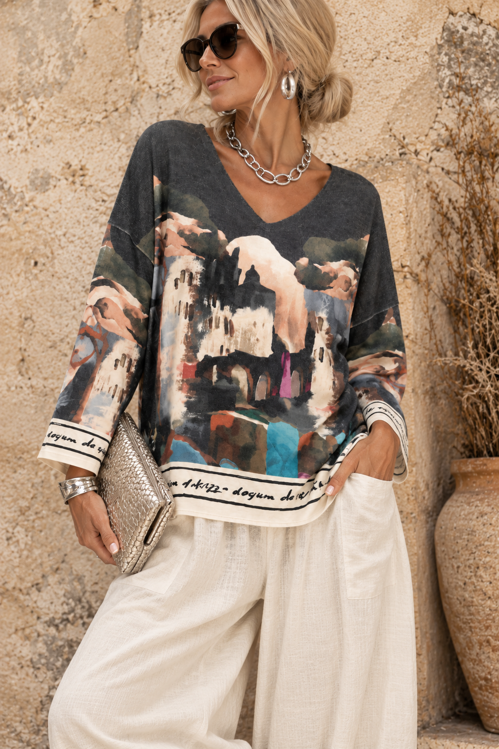 Tranquil Tuscan Top Grey