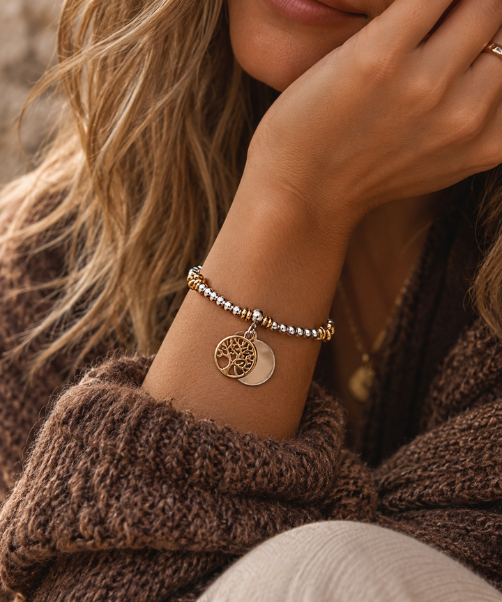 Tree of Life Two Tone Bracelet