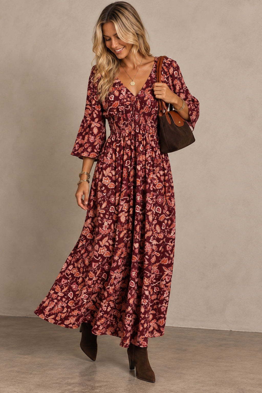 Magic Stretch Dress Plum