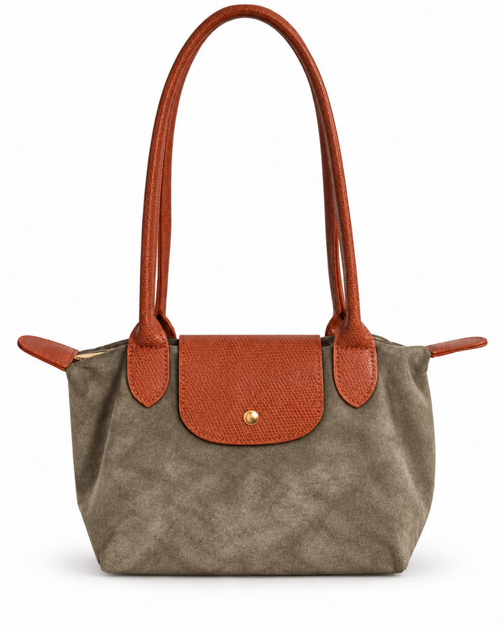 Margot Faux Suede Handbag Olive